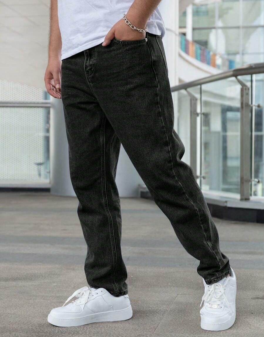 CZARNE SPODNIE JEANS