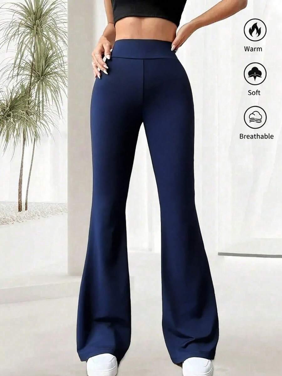 granatowe legginsy dzwony