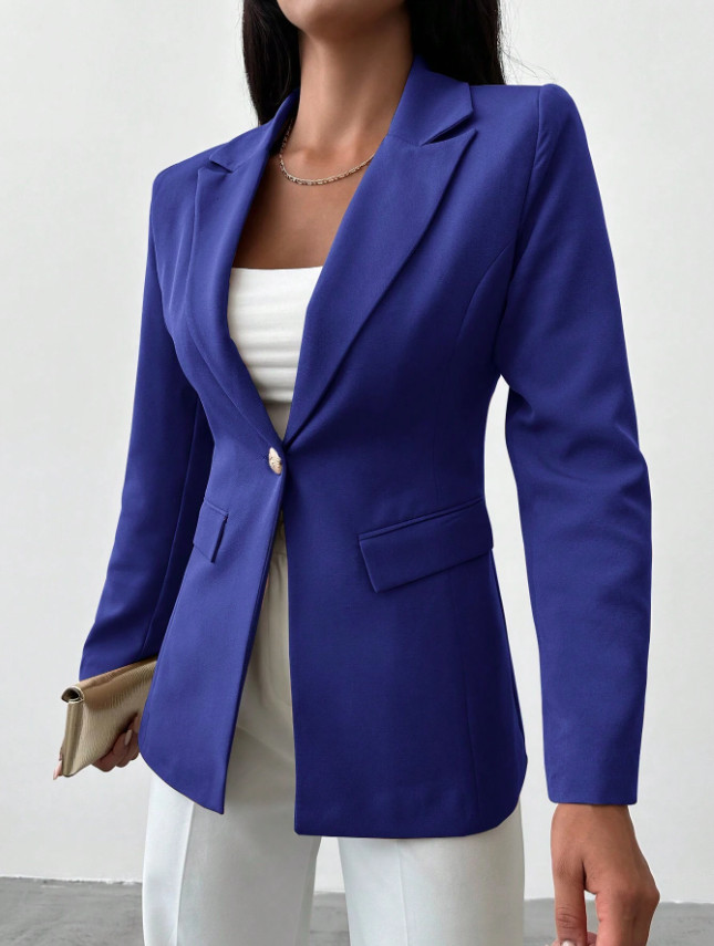 NIEBIESKA ELEGANCKA MARYNARKA