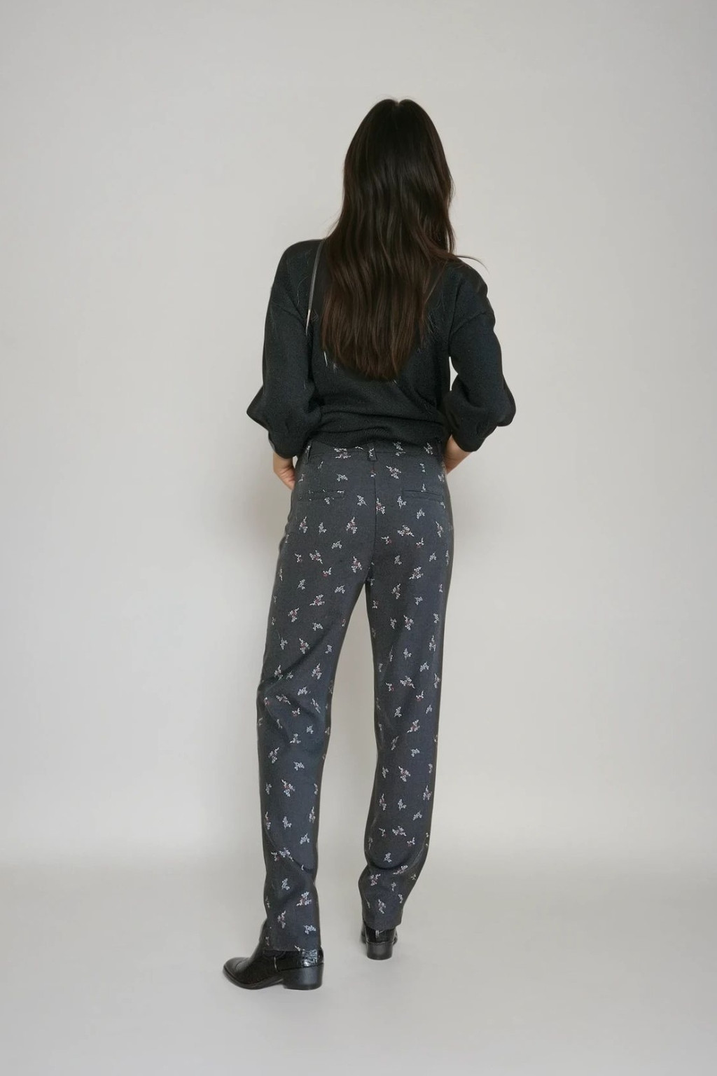 CZARNE SPODNIE PRINT