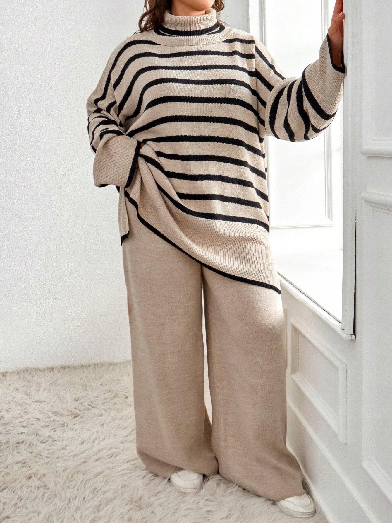 SWETER SPODNIE KOMPLET