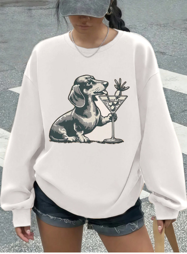 biała bluza z nadrukiem