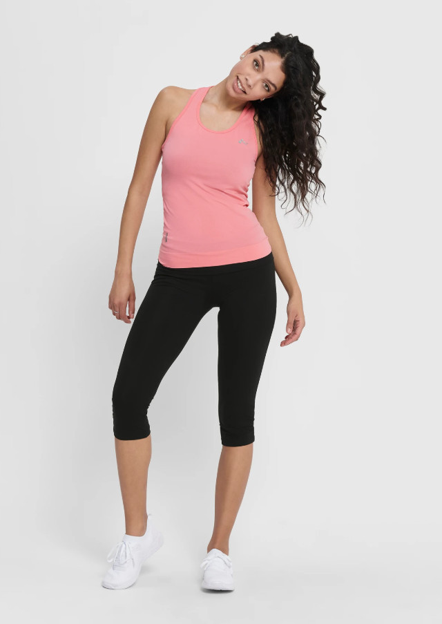 czarne klasyczne sportowe legginsy 3/4