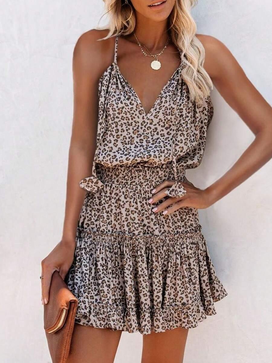mini sukienka animal print 