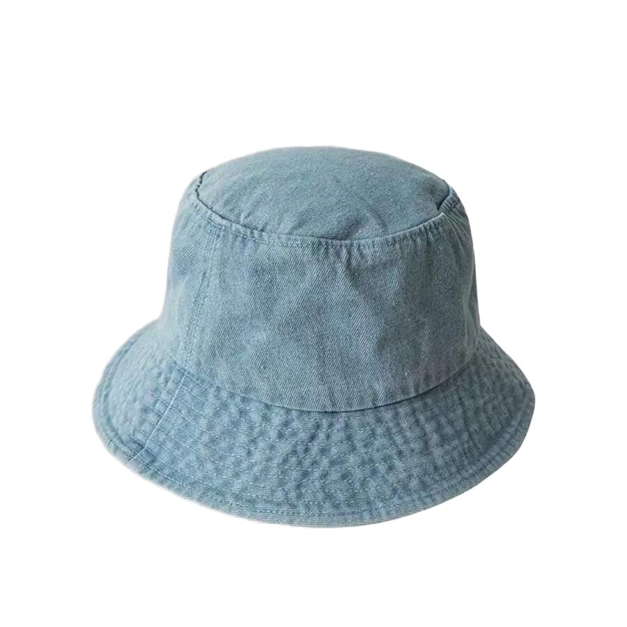 niebieski kapelusz bucket