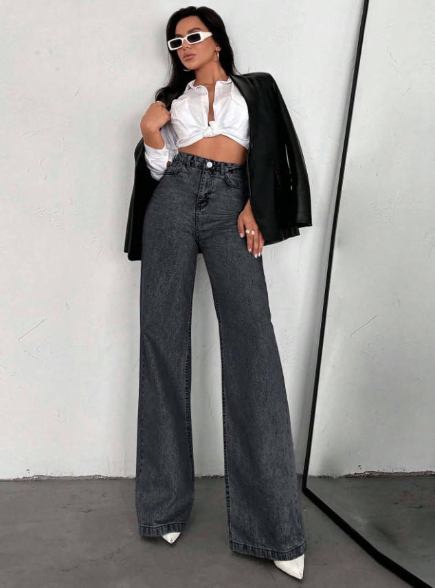 SPODNIE JEANS WYSOKI STAN
