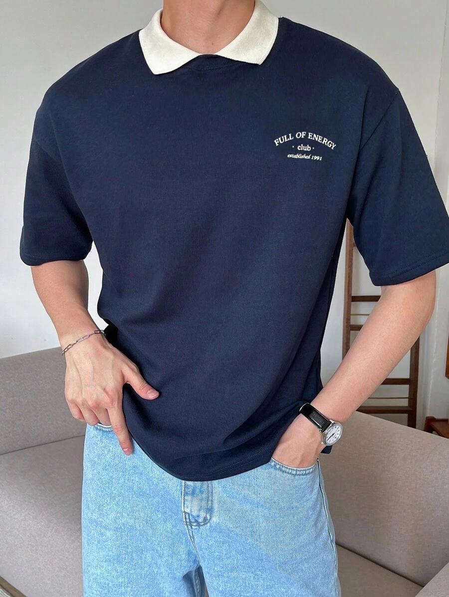 GRANATOWA KOSZULKA POLO 