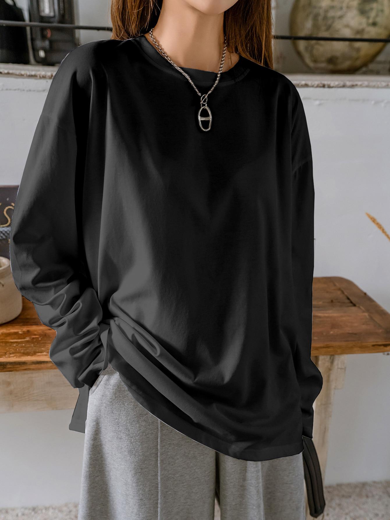 CZARNA BLUZKA OVERSIZE