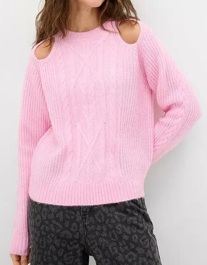 SWETER DAMSKI OKRĄGŁY DEKOLT REGULAR