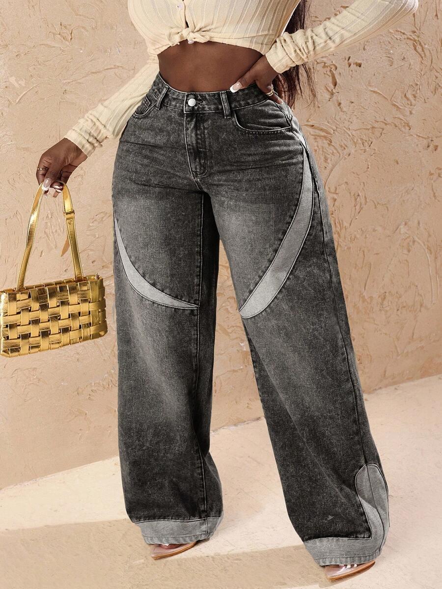 szarE SPODNIE JEANS