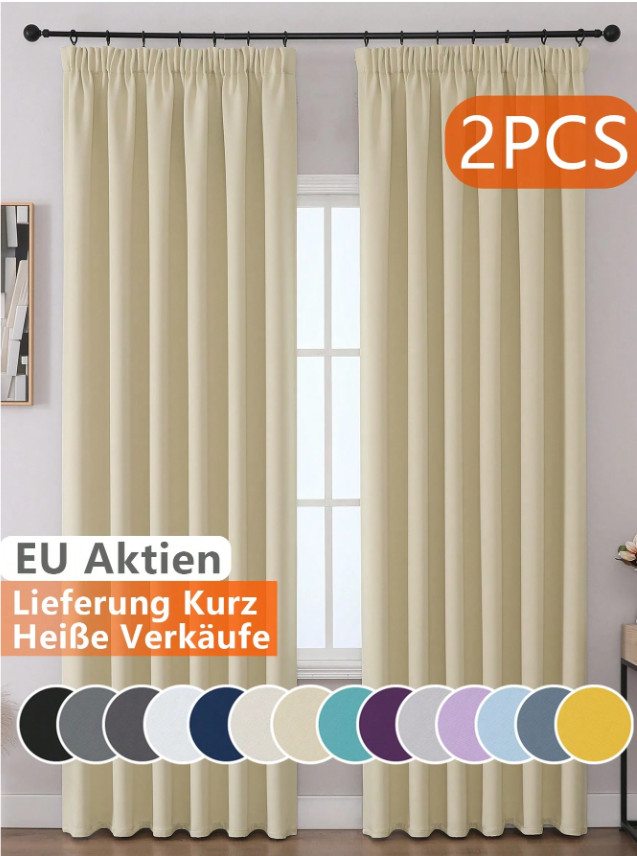 kremowe ZASŁONY 2-PACK