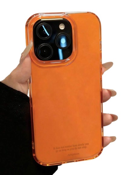 pomarańczowe etui na telefon iphone 15 pro max