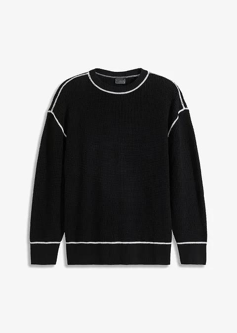 SWETER MĘSKI BAWEŁNIANY OKRĄGŁY DEKOLT