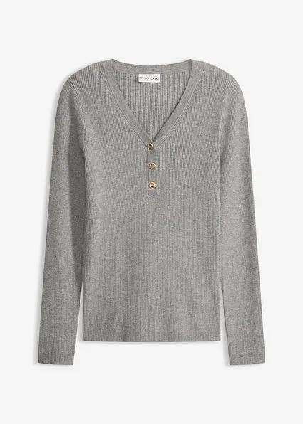 SWETER DAMSKI Z DEKOLTEM V 