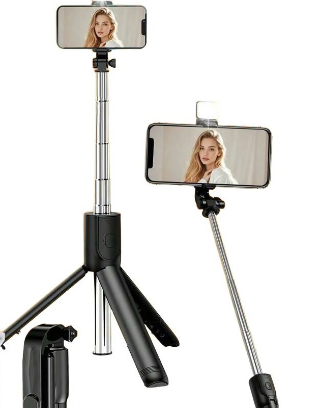 CZARNY SELFIE STICK DO TELEFONU