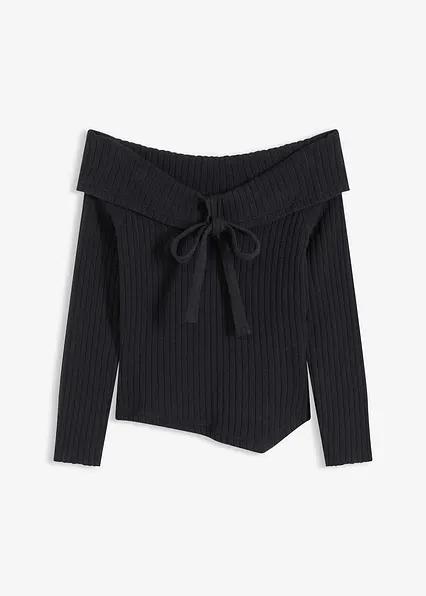 SWETER Z ODKRYTYMI RAMIONAMI