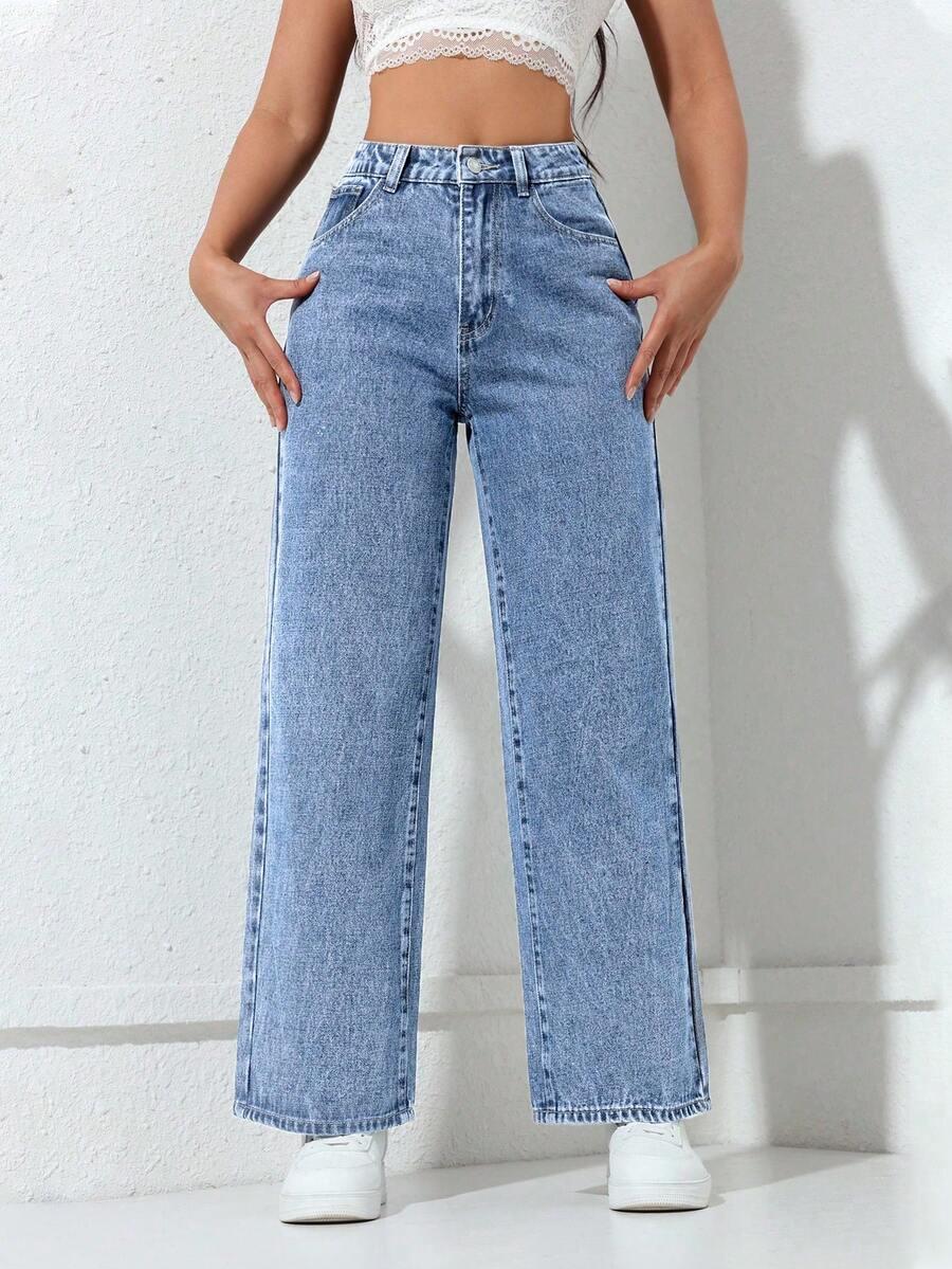 PROSTE SPODNIE JEANS