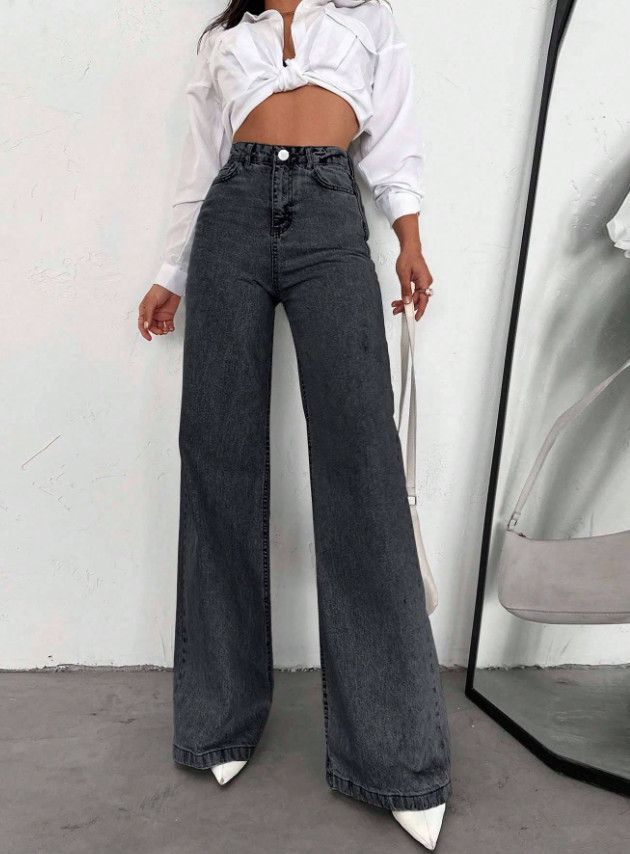 SPODNIE JEANS WYSOKI STAN