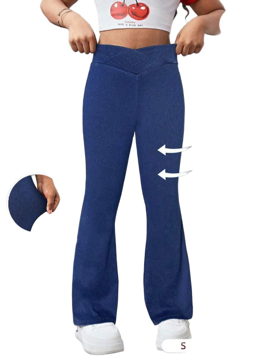 LEGGINSY IMITACJA JEANSU DZWONY 9Y