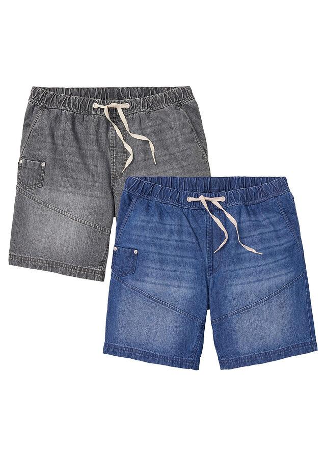 BERMUDY JEANSOWE MĘSKIE 2SZT