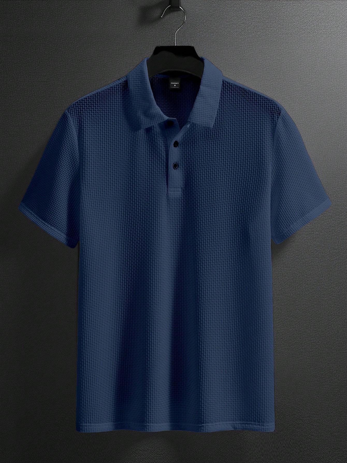 niebieska koszulka polo