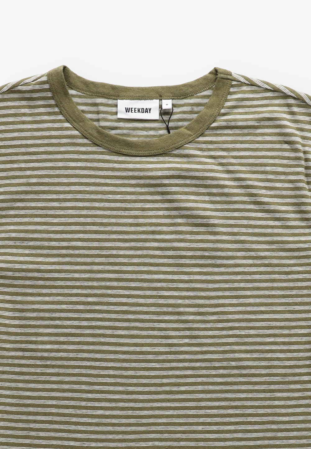 ZIELONY T-SHIRT PASKI KONTRAST
