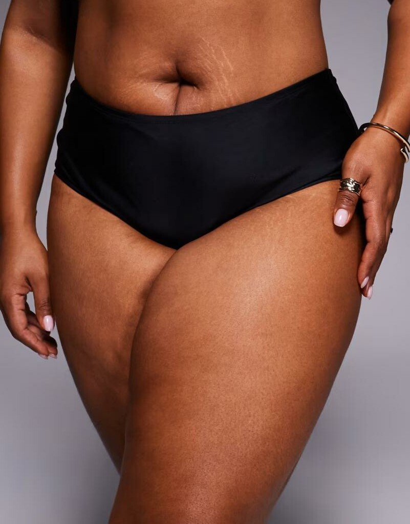 CZARNY DÓŁ OD BIKINI WYSOKI STAN