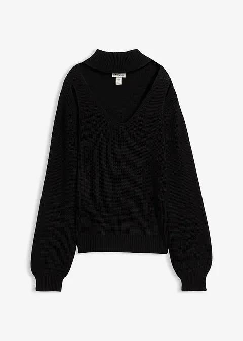 sweter z wycięciami