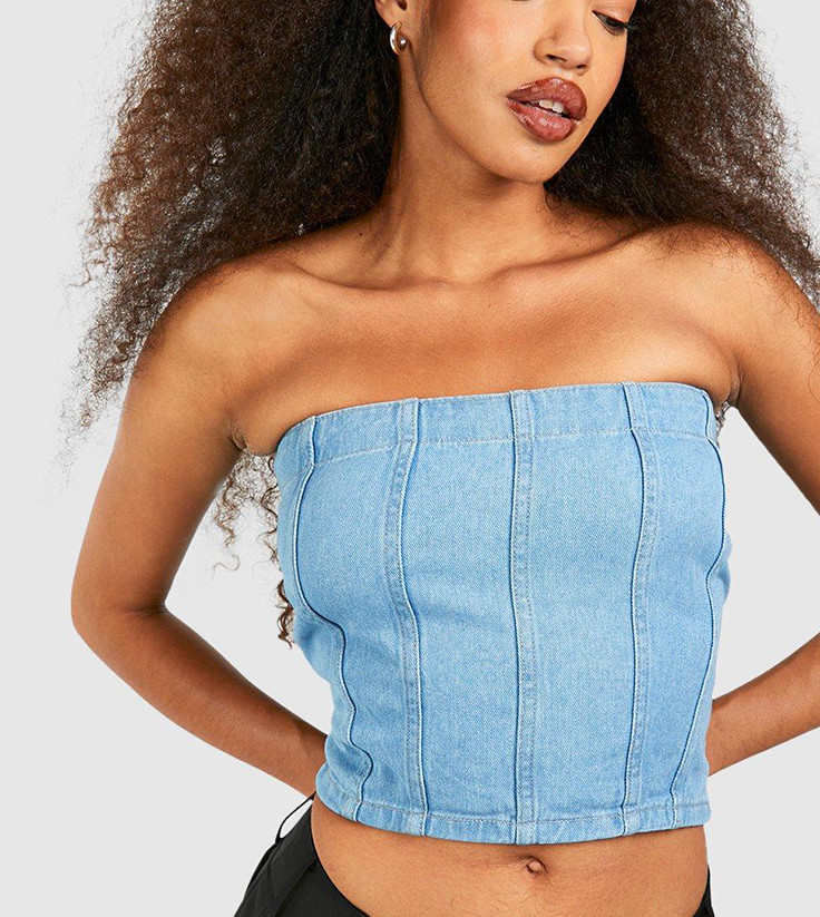 NIEBIESKI TOP JEANS