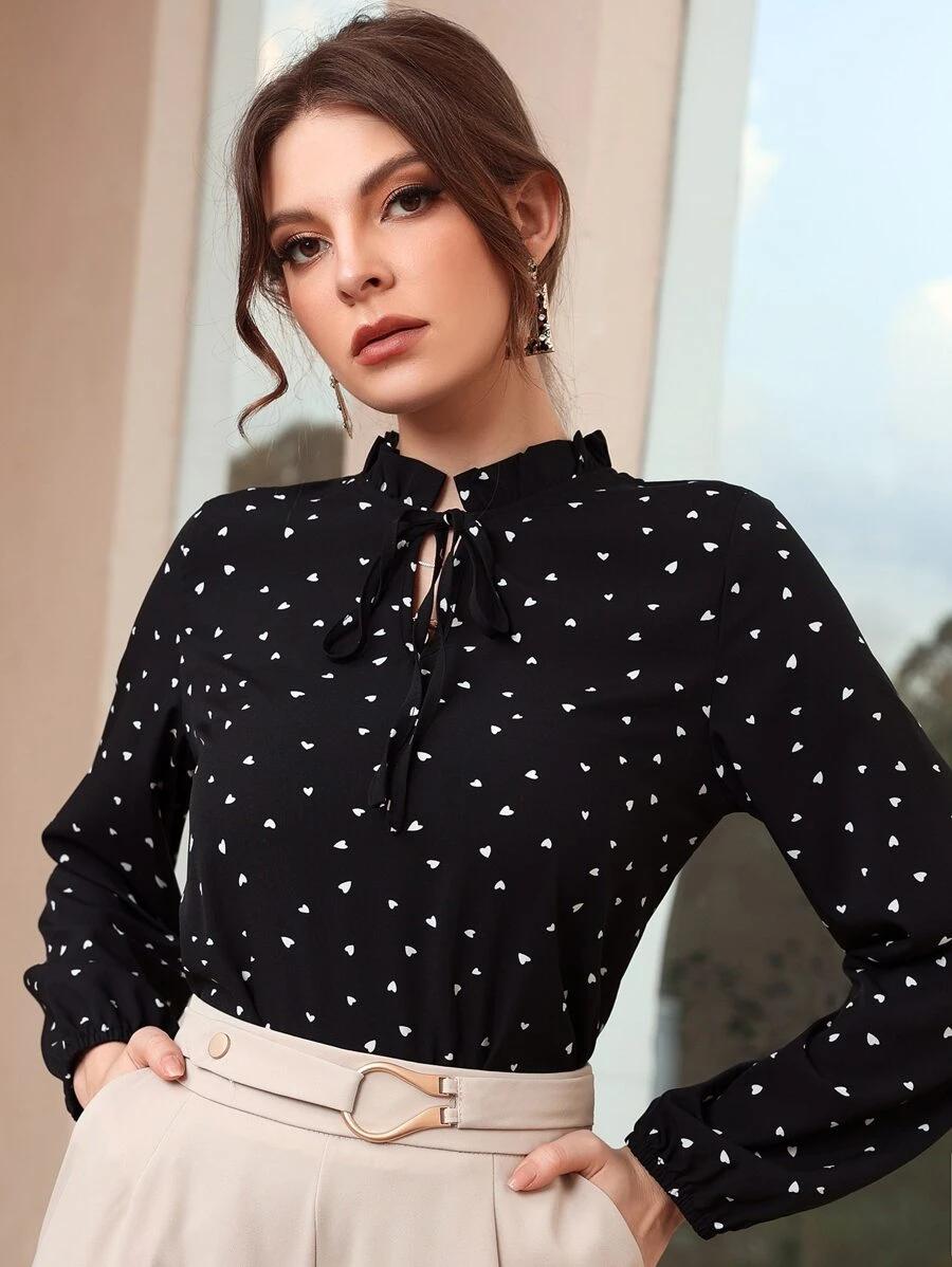 bluzka print serce
