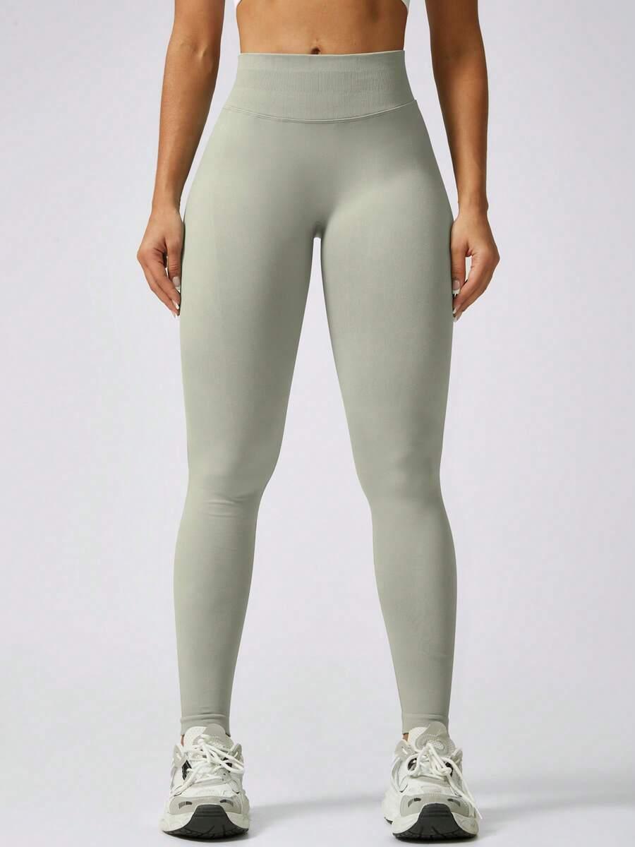 zielone sportowe legginsy 
