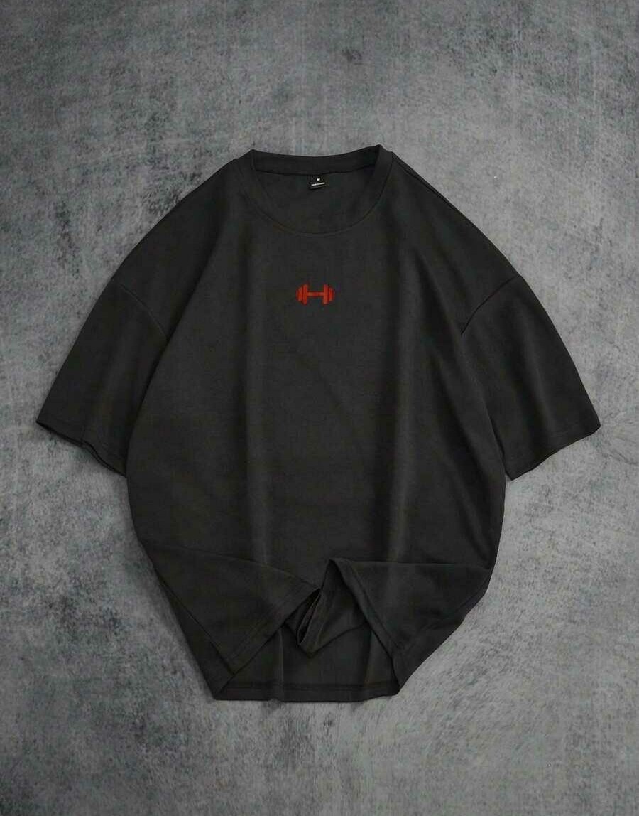 t-shirt okrągły dekolt nadruk