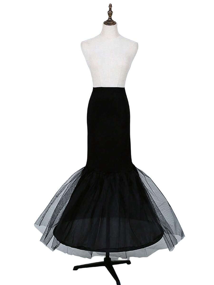 czarna halka maxi 