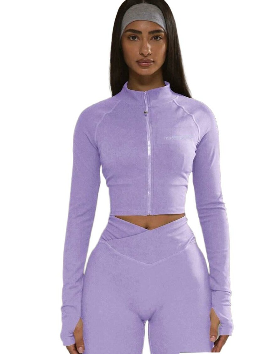 fioletowa bluza zamek