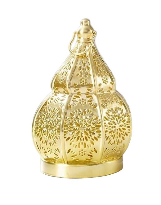 złoty lampion na świeczkę
