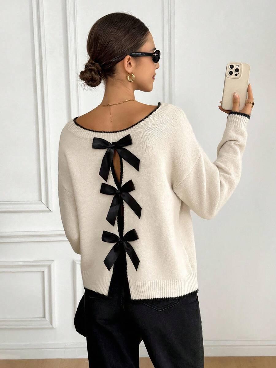 BEŻOWY SWETER CASUAL
