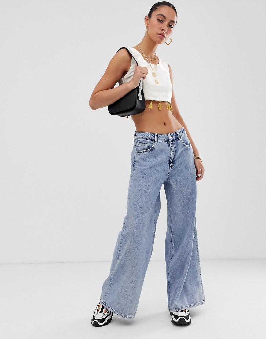 crop top zamek frędzle 