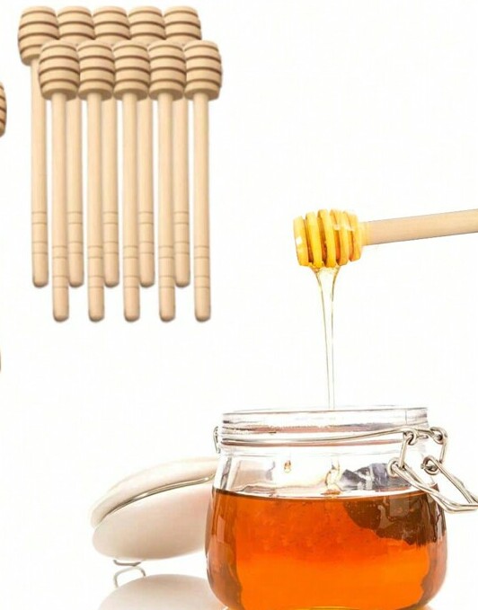 drewniany nabierak do miodu 9-pack