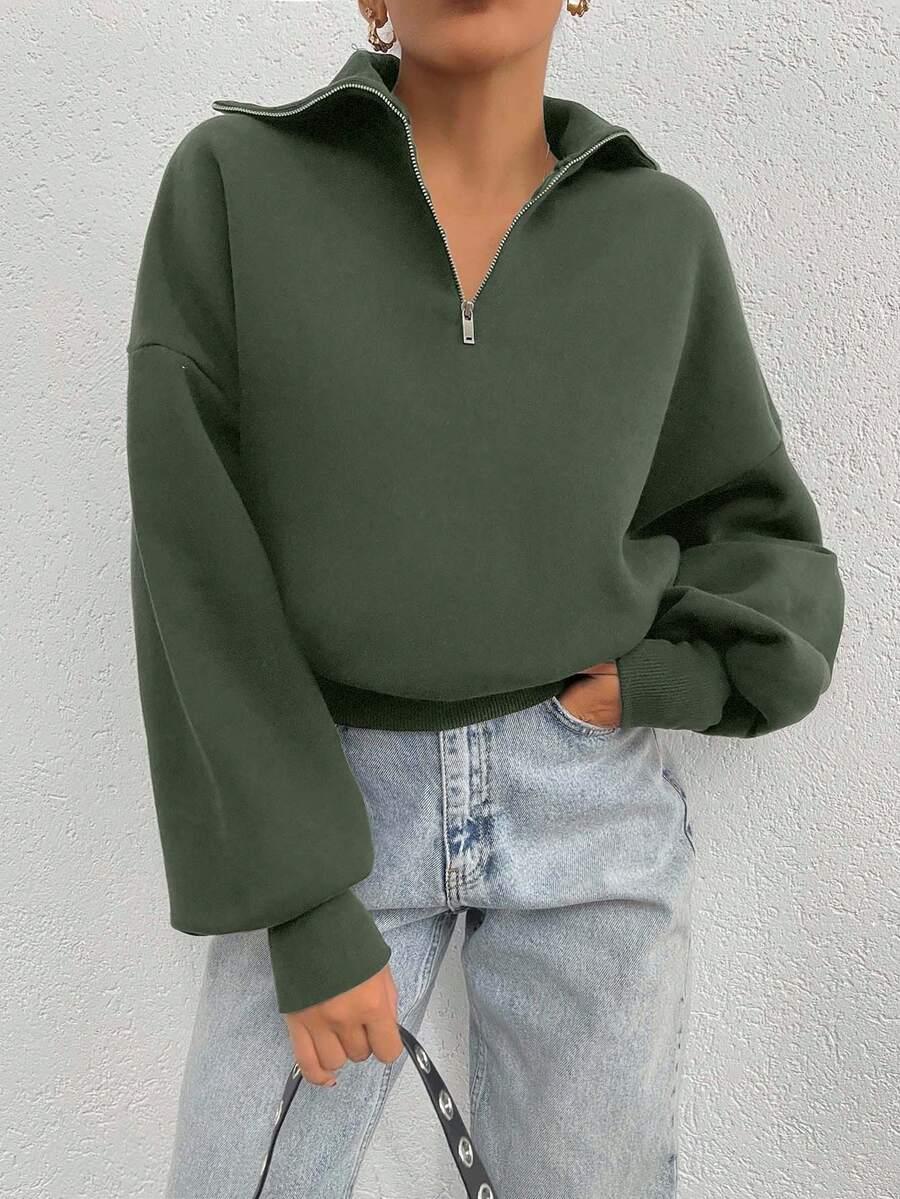 zielona bluza zamek