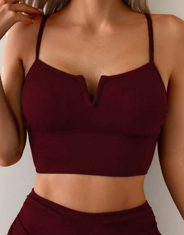 bordowa góra od bikini 