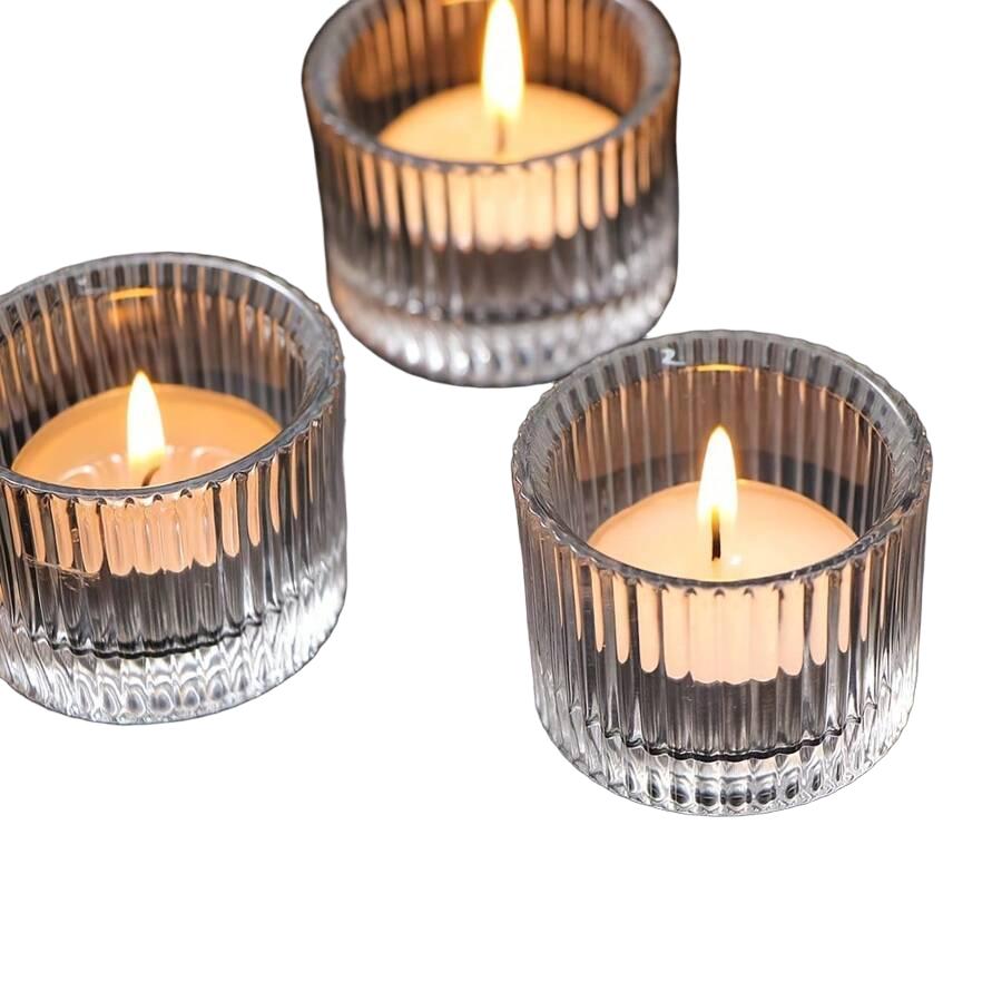 szklany świecznik 4-pack