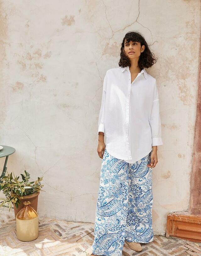 BIAŁA KOSZULA KOŁNIERZYK OVERSIZE