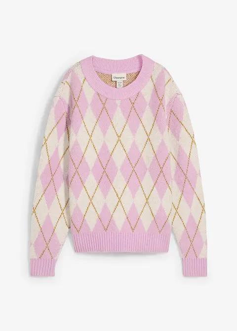 SWETER DAMSKI PLUS SIZE OKRĄGŁY DEKOLT