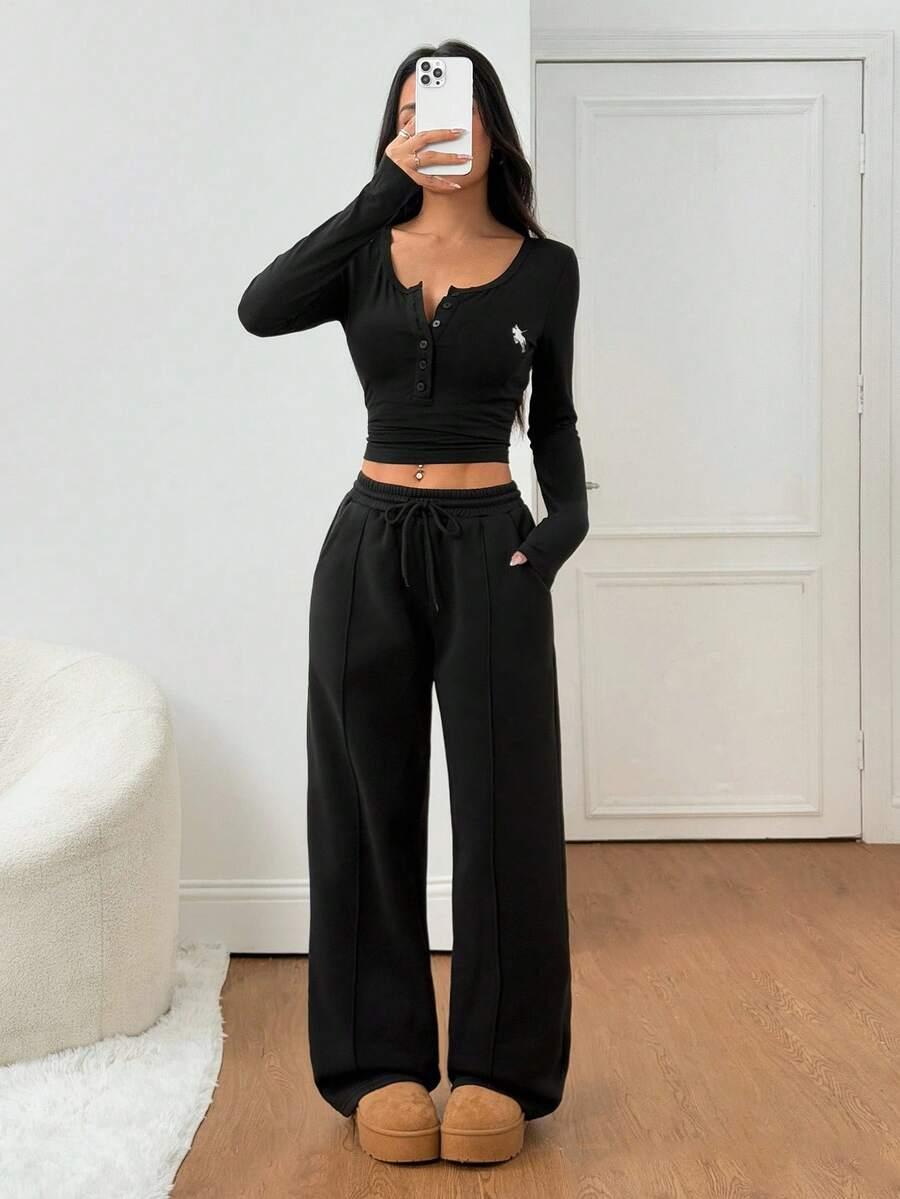 CZARNE SPODNIE CASUAL