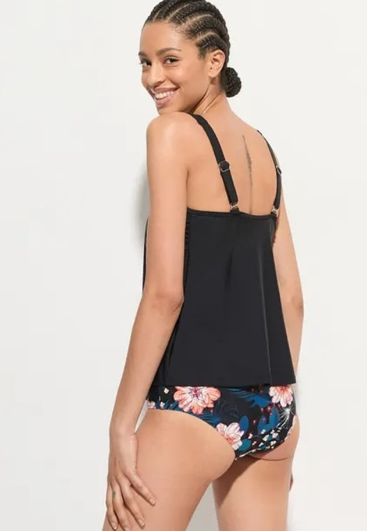 czarna góra od bikini TANKINI siateczka 