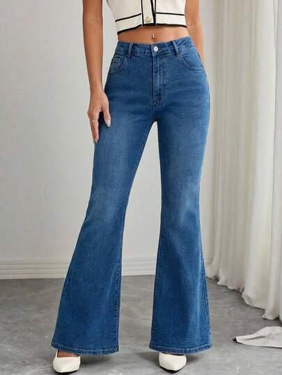 NIEBIESKIE DZWONY JEANS
