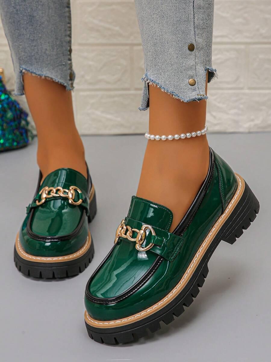 zielone MOKASYNY CASUAL