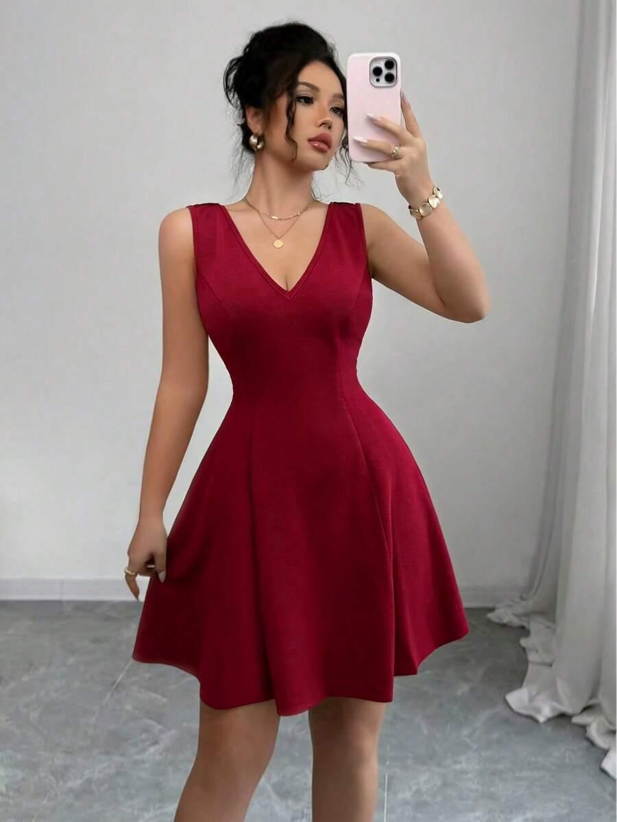 CZERWONA MINI SUKIENKA 