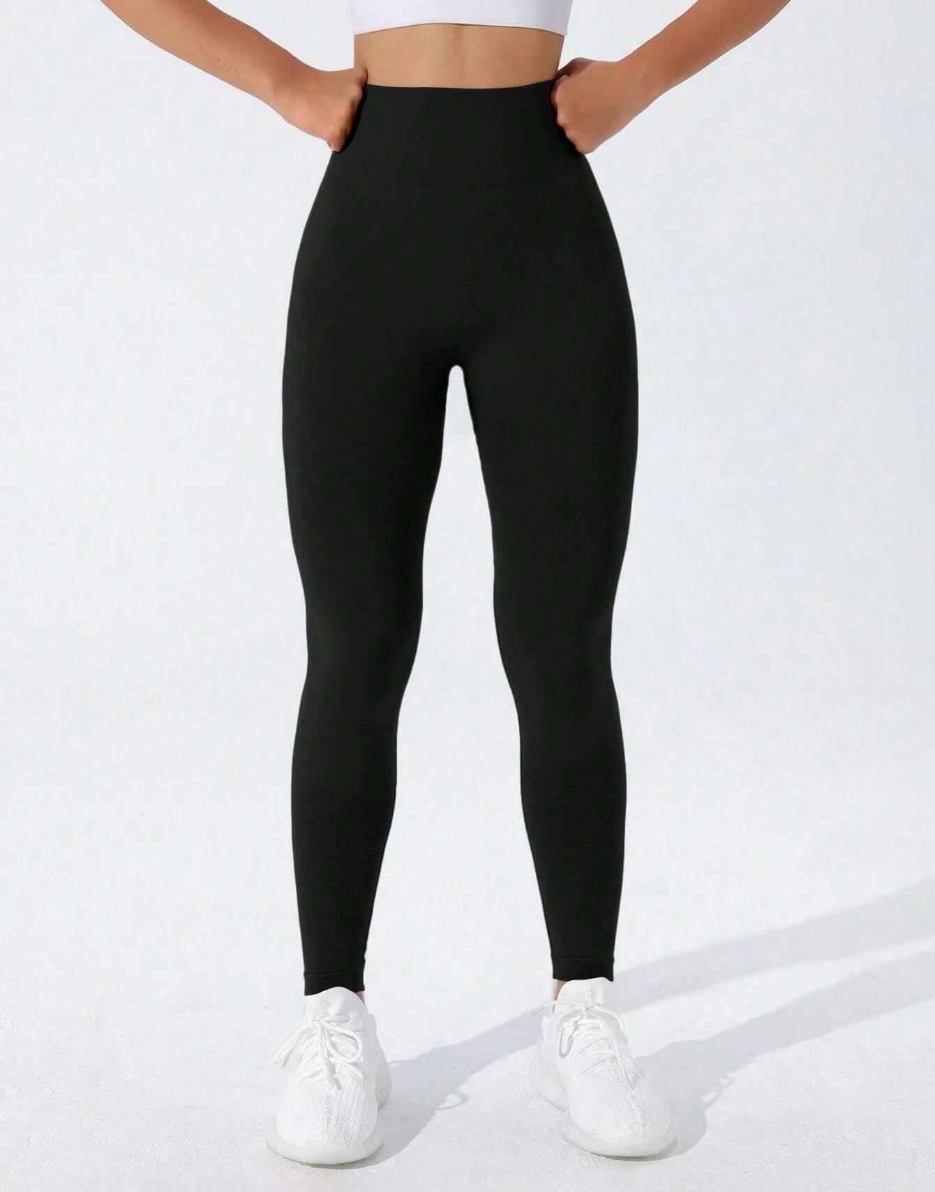 czarne sportowe legginsy 
