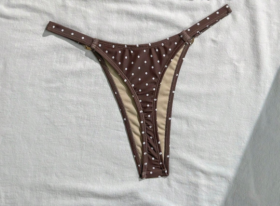 dół od bikini wzór groszki